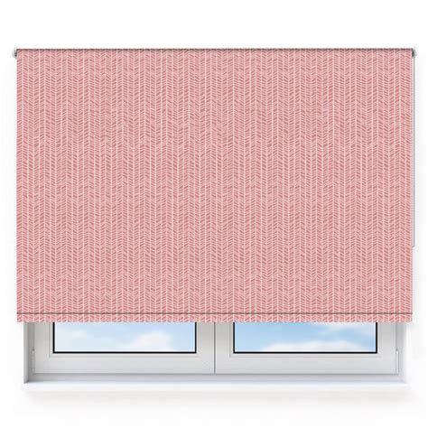 Rough Herringbone Dusky Pink Roller Blind [1046] Toffie