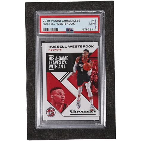 Russell Westbrook 2019 20 Panini Chronicles 45 PSA 9 Pristine Auction