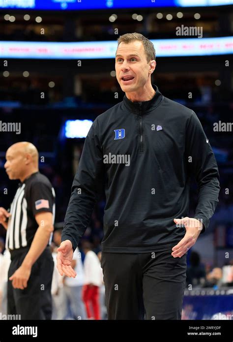 March 14 2024 Duke Blue Devils Head Coach Jon Scheyer During An Acc Mens Basketball