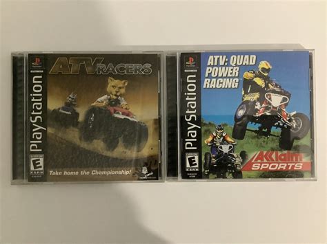 ATV RAcers ATV Quad Power Racing Lot Of 2 PS1 Sony PlayStation Both