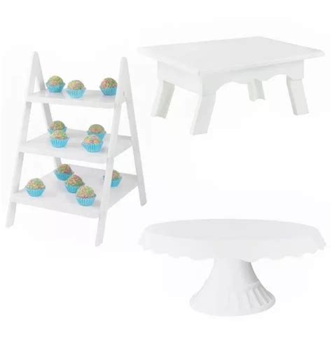 Kit Decoração Festa Mesa Escadinha Boleira Slim Mesinha MercadoLivre