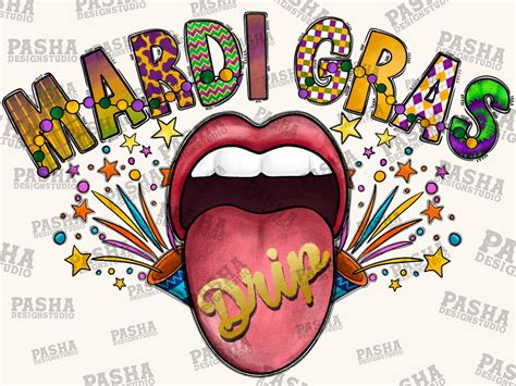 Mardi Gras Drip Png Mardi Gras Lips Png Sublimation Design Mardi Gras