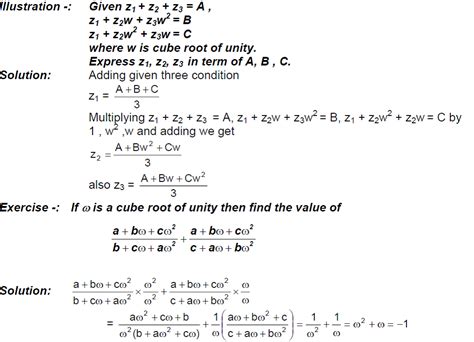 Cbse Class 11 Maths Notes Complex Number Cube Root Of Unity Aglasem Schools