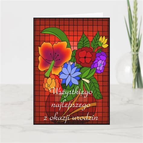 Happy Birthday in Polish Card | Zazzle.com