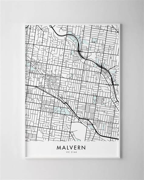 Melbourne – Malvern Map Print - Chelsea Chelsea