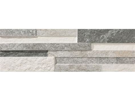 Wall Tiles Stone Facing Effect Tikal Grey 17 X 52 Cm BESTILE