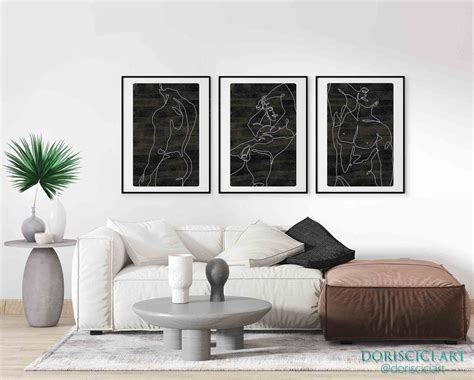 Man Nude Printable Set Of Gay Art Printmale Line Art Etsy