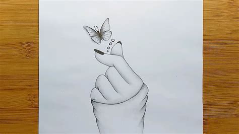 Pencil Drawing Hand With Butterfly ~ 22+ Hand Butterfly Drawing | Bodegawasues