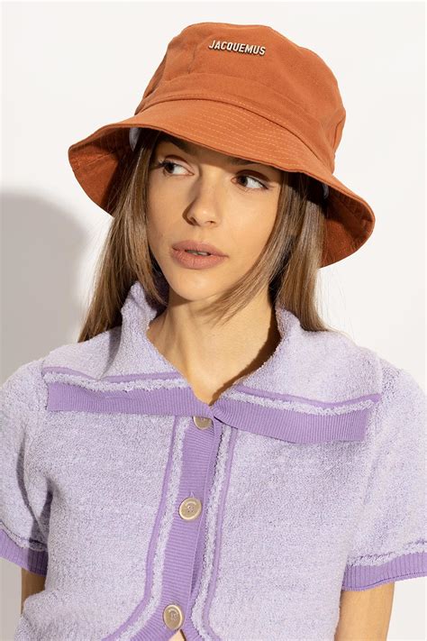 Jacquemus Cotton Gadjo Bucket Hat In Brown Purple Lyst