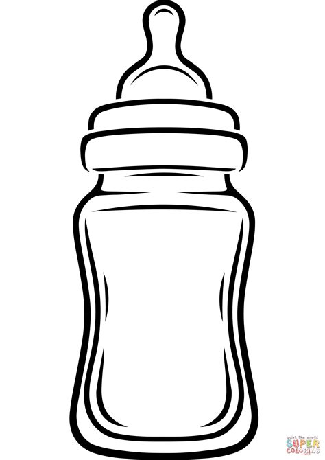 Baby Bottle Coloring Page Free Printable Coloring Pages