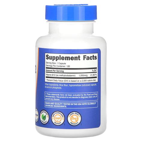 Nutricost Vitamin B Mcg Capsules