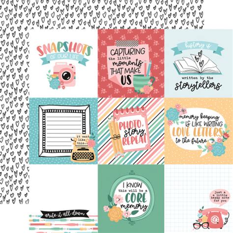 Telling Our Story 4x4 Journaling Cards Echo Park Paper Co