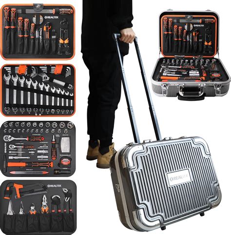 Amazon REALTEK 123 Piece Tool Set CR V Metric And Imperial