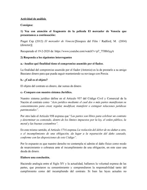 Derecho DE Daños act 1 Actividad Evaluable 1 Actividad de análisis