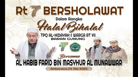 Tpq Al Hidayah Warga Rt Baran Gunung Bersholawat Bersama Al Habib