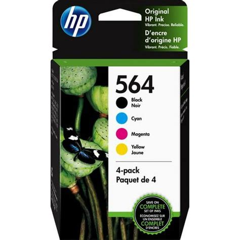 HP 564 Ink Cartridges - Black, Cyan, Magenta, Yellow, 4 Cartridges ...