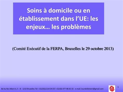 Ppt Soins Domicile Ou En Tablissement Dans Lue Les Enjeux Les