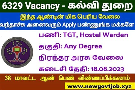 Emrs Recruitment 2023 Apply Tgt Hostel Warden Post New Govt Job