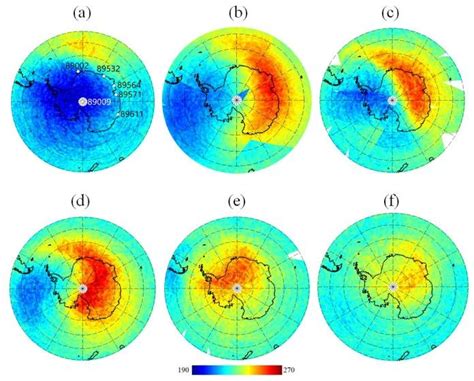 The Brightness Temperature Of The Southern Polar Region In Channel O