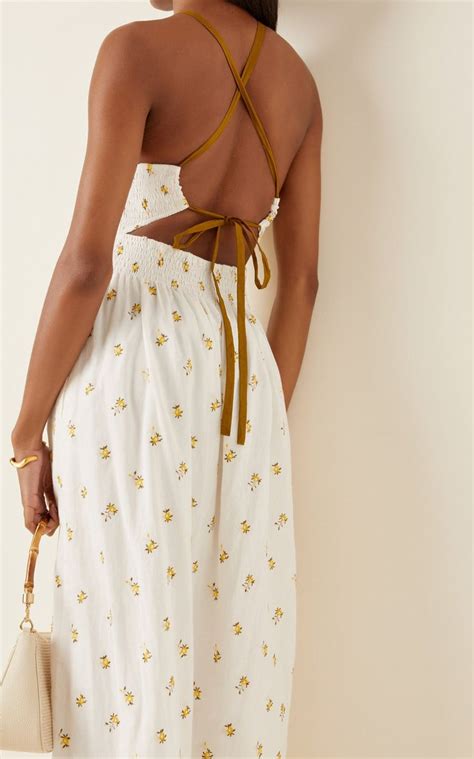 Soleil Embroidered Cotton Blend Maxi Dress By Three Graces London