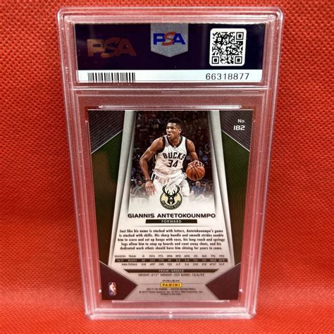 Panini Prizm Red White Blue Giannis Antetokounmpo Psa