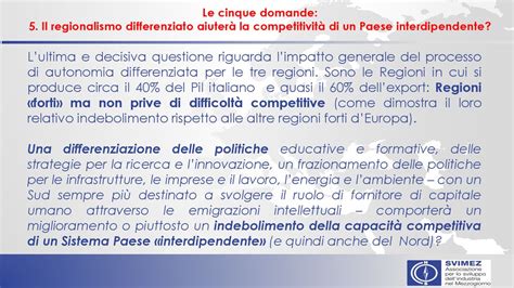 Regionalismo Differenziato E Diritti Di Cittadinanza In Un Paese