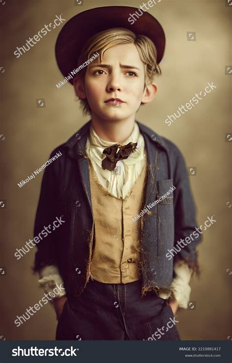 Portrait Illustration Oliver Twist Stock Illustration 2210881417