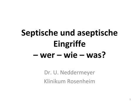 Pdf Septische Und Aseptische Eingriffe Wer Wie Was Op