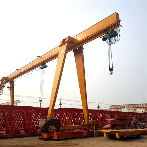 Indoor Using Ton Rail Mounted Single Girder Electric Hoist Gantry