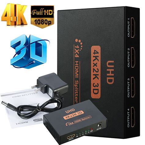 Wholesale Ultra Hd K Port Hdmi Splitter X Repeater Amplifier P