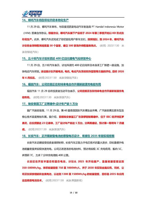 【新能源周报】乘联会新能源汽车行业信息周报2023年11月27日 12月3日 Carmeta