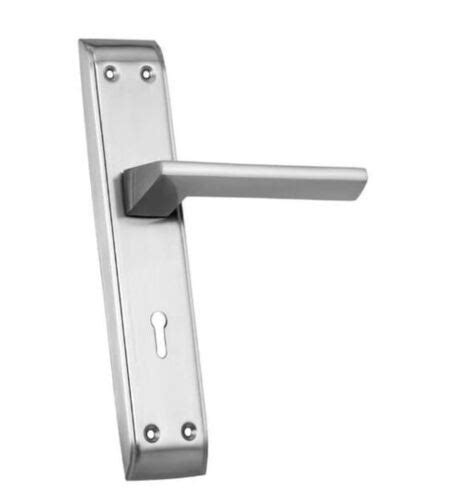 Silver 29x24x7 Cm Polished Finish Stainless Steel Door Handle Lock At