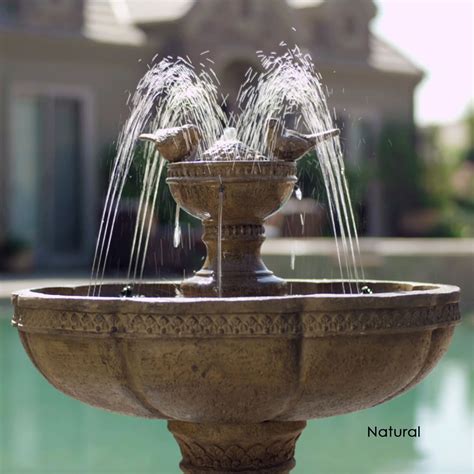 The Illuminated Dancing Water Fountain Hammacher Schlemmer