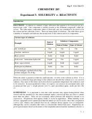 Chem Labs Exp Solubility Pdf Exp Solubility Chemistry