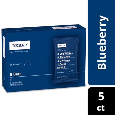 Rxbar Blueberry Chewy Protein Bars Gluten Free Ready To Eat Oz