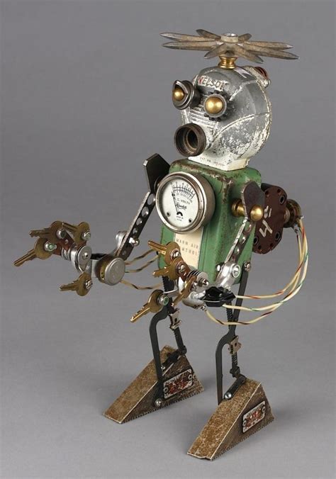 Смешные роботы | Robot sculpture, Recycled robot, Robot art