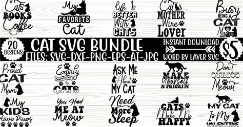 Cat Svg Bundle Vol 6 Bundle · Creative Fabrica