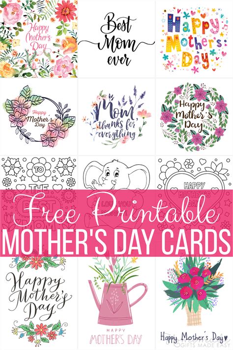 Free Printable Mothers Day Cards 123 Designs Mothers Day Cards Printable Free Mothers Day