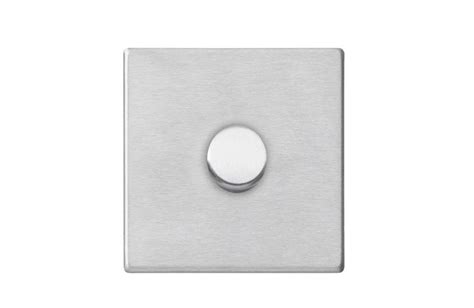 Single Led Dimmer Switch Satin Stainless Steel 100w Heals Uk