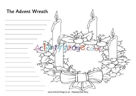 Free advent wreath worksheet, Download Free advent wreath worksheet png ...