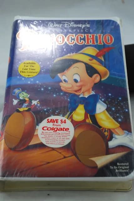 PINOCCHIO VALTE DISNEY VHS COLLECTION CHEF D ŒUVRE 1993 VINTAGE RARE