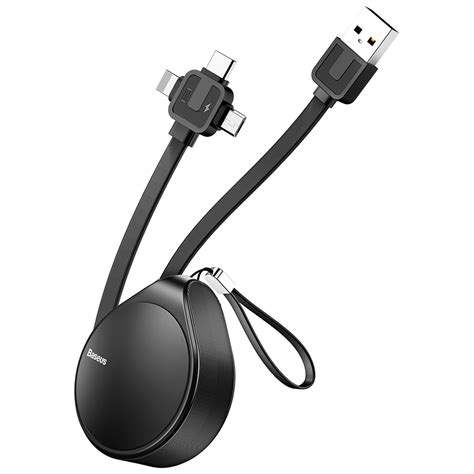 Baseus Retractable Type C Lightning Micro Usb Charging Cable