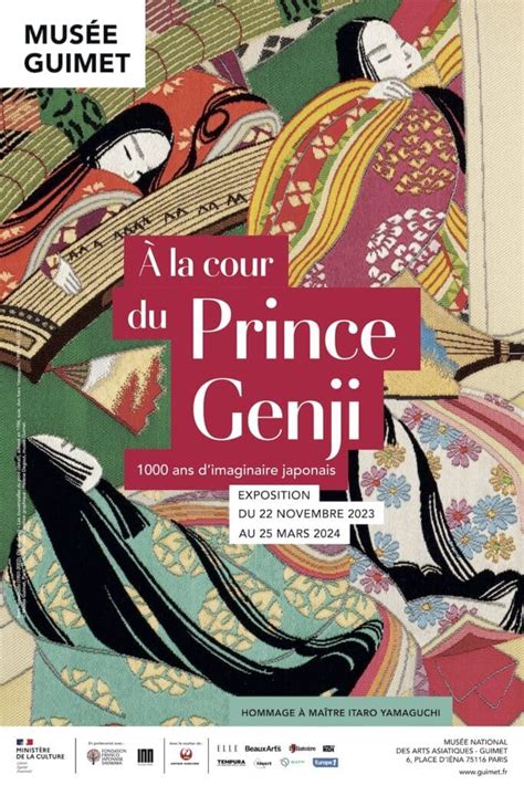 À la cour du prince Genji au musée Guimet l éléphant la revue