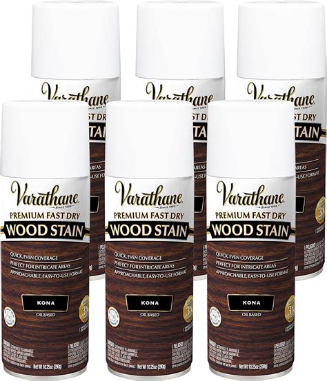 Varathane 385549 6pk Premium Fast Dry Wood Stain Spray 10 25 Oz Dark Walnut 6 Pack