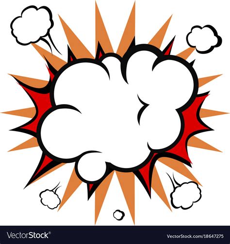 Comic explosion cloud Royalty Free Vector Image