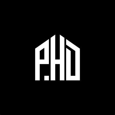 PHD letter logo design on BLACK background. PHD creative initials ...