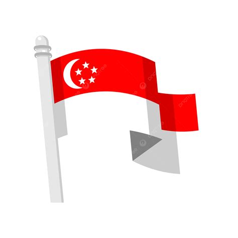 Singapore National Flag Vector Singapore Singapore Flag Independence