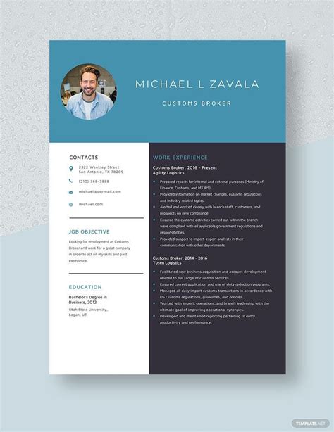 Cbp Resume Template