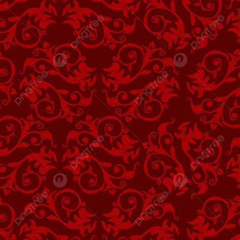 Damasco Fundo Vermelho Luxo Ornamentais Padrão Floral Royal PNG