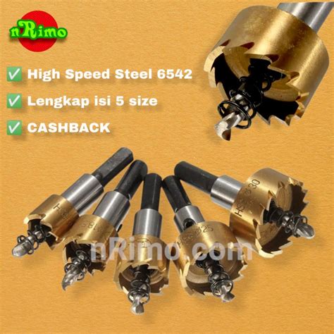 Jual Mata Bor Hole Saw Set Pelubang Besi Pembolong Kayu Metal HSS Drill